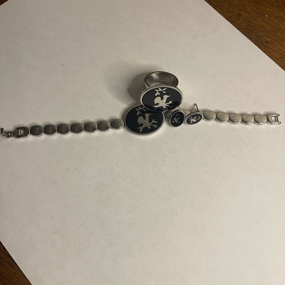 Swatch Bijoux 3 pieces set - rare tree home collection ring bracelet earrings - Picture 6 of 6